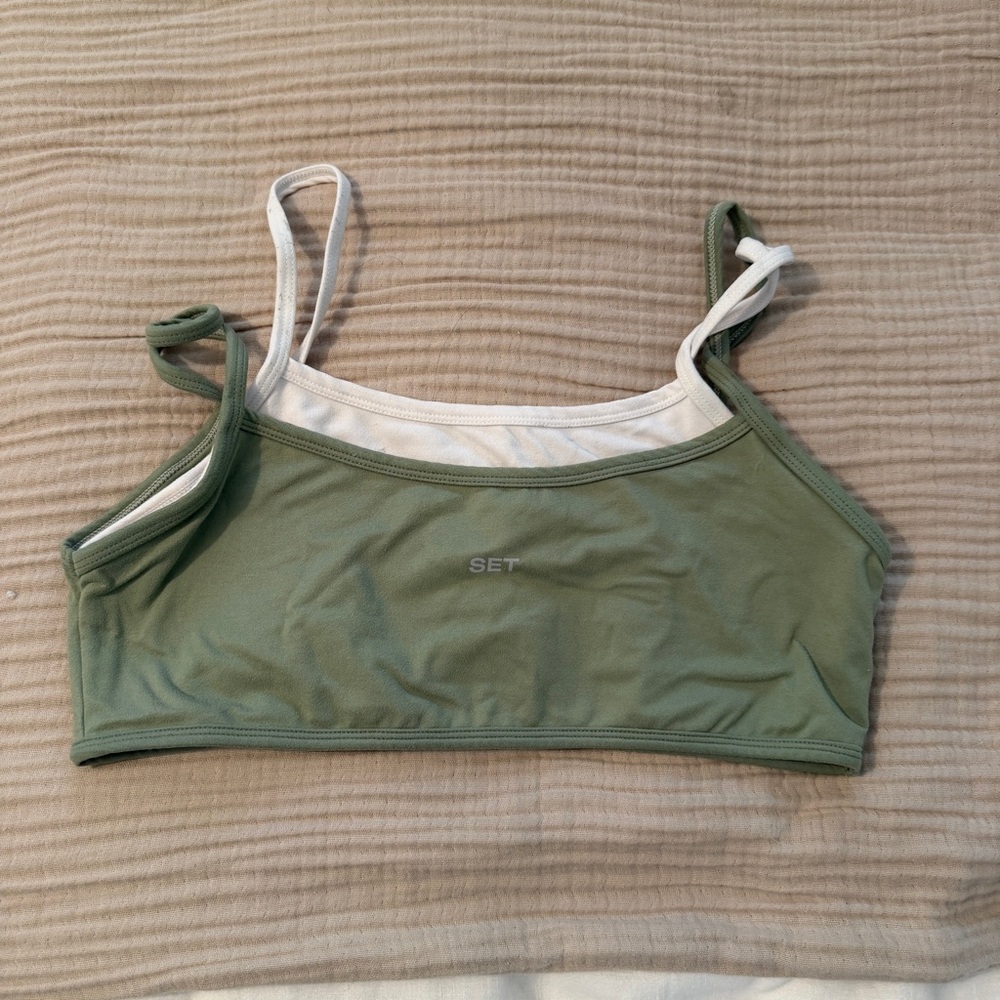 Formcloud double scoop bra - moss